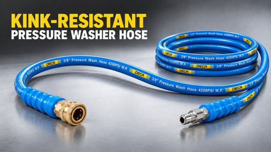Kink resistant pressure washer hose with flexible design