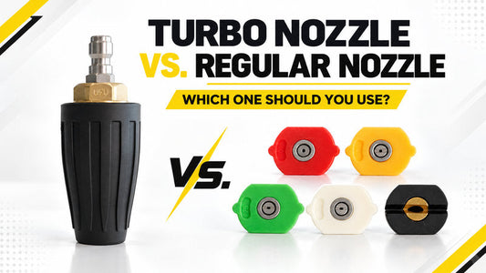 Turbo nozzle vs regular pressure washer nozzle comparison