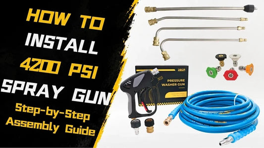 How to Quickly Assemble Your DECA 4200 PSI Pressure Washer Gun & Accessories
