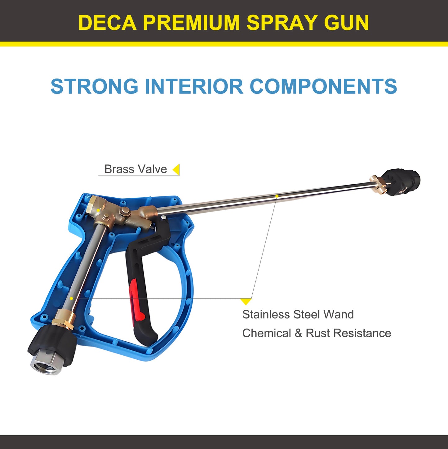 DECA 5000 PSI Pressure Washer Gun – M22 Compatible