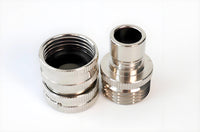 Garden hose fittings stainless steel: 3/4" Male to 1/2" quick connect Plug and 3/4" Female to 1/2" quick connect Socket