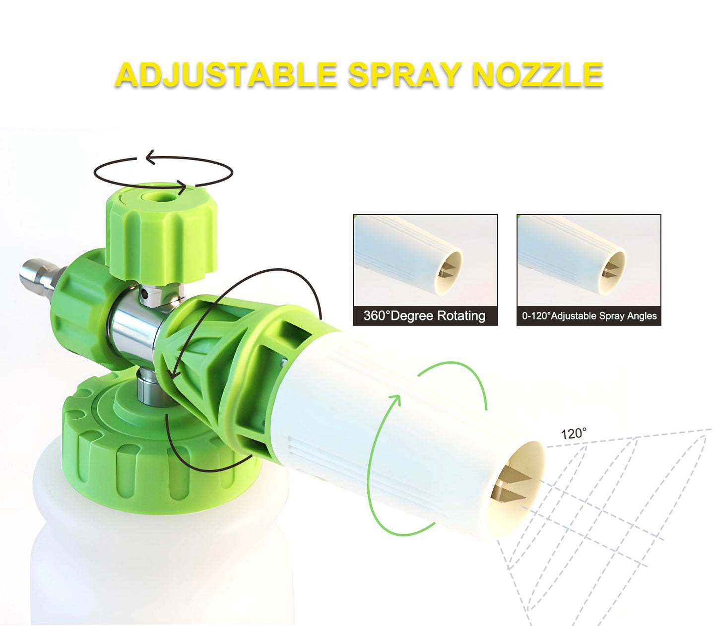 DECA Foam Cannon – Thick Foam for a Superior Clean Options: 2000PSI, Aluminium head