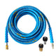 DECA professional blue high pressure washer replacement hose featuring a 3/8 inch caliber, 4200 PSI working pressure rating, equipped with two heavy-duty quick-connect adapter fittings.