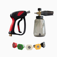 Short High-Pressure Washer Gun with Foam Cannon & 5-Color Nozzles Kit